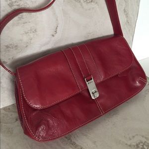 Ego Elegant shiny Red Leather Handbag